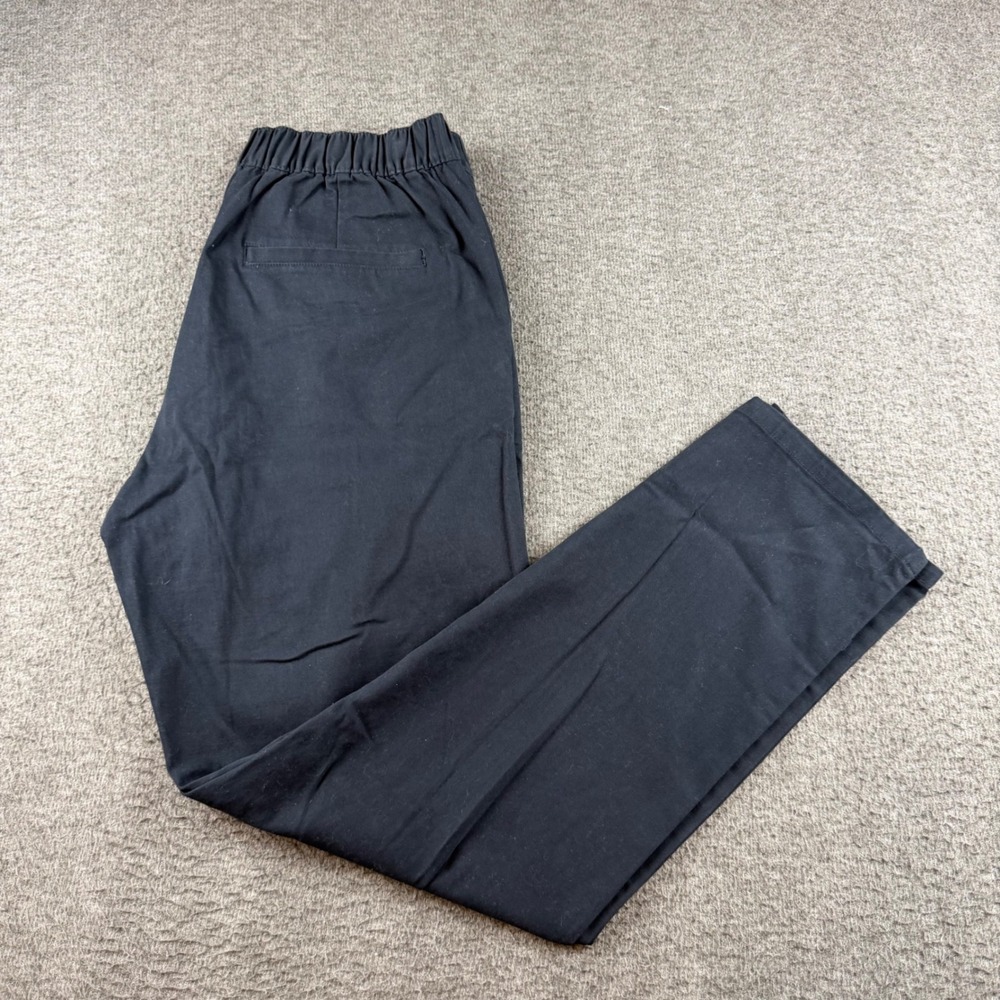 ASOS DESIGN Pleated Chinos Men's W31 L32 Black Elastic Waist Tapered Pants